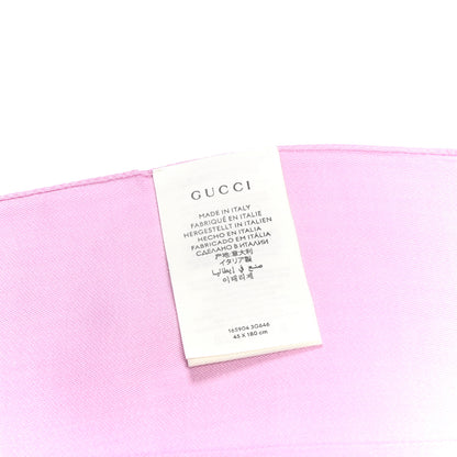 Gucci Wool Silk GG Monogram GGNat Scarf Rose 4 of 4