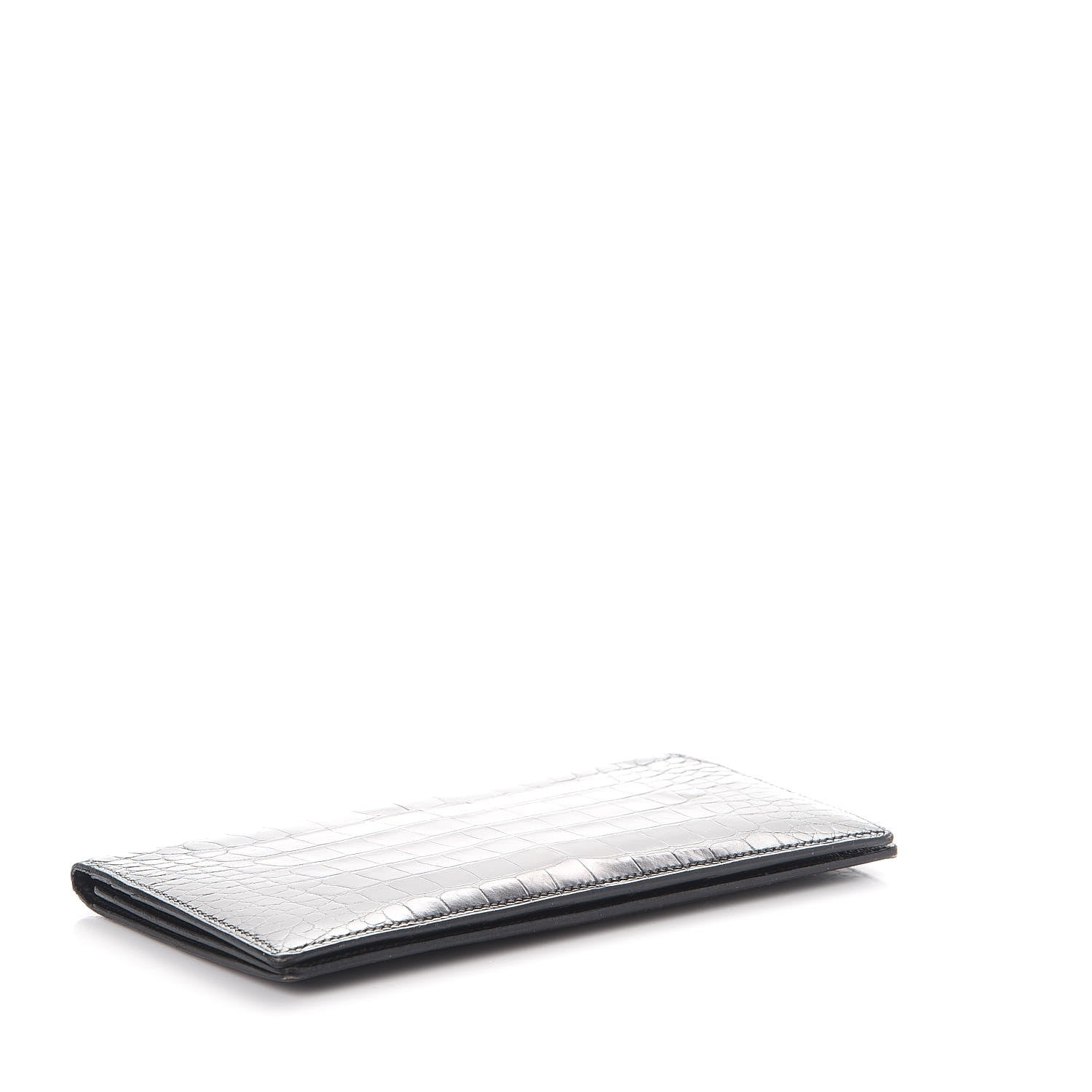 Hermes Alligator MC2 Fleming Checkbook Holder Wallet Black 4 of 7