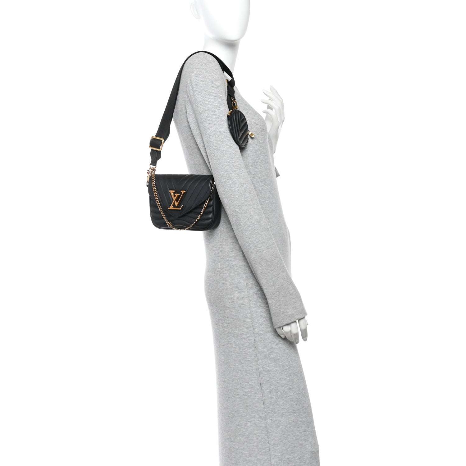 Louis Vuitton Calfskin New Wave Multi Pochette Black 2 of 10