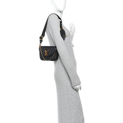 Louis Vuitton Calfskin New Wave Multi Pochette Black 2 of 10