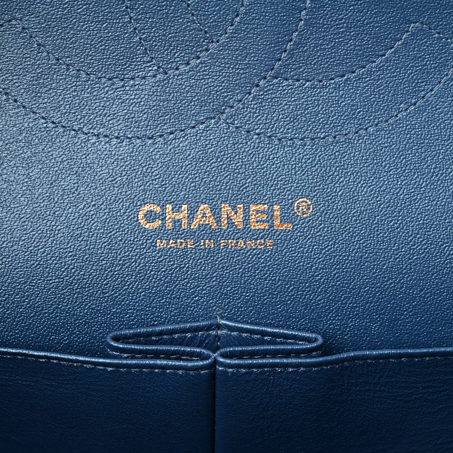 Chanel Iridescent Caviar Quilted Jumbo Double Flap Dark Blue 6 of 10