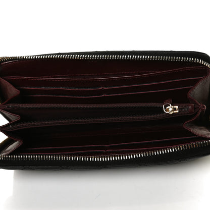 Chanel Caviar Quilted Large Gusset Zip Around Wallet Black 5 of 13