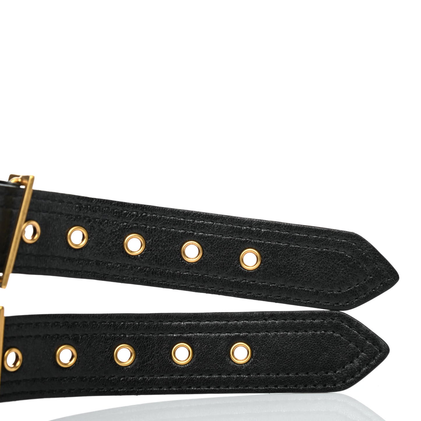 Crinkled Lambskin 135mm Saddle Belt Black