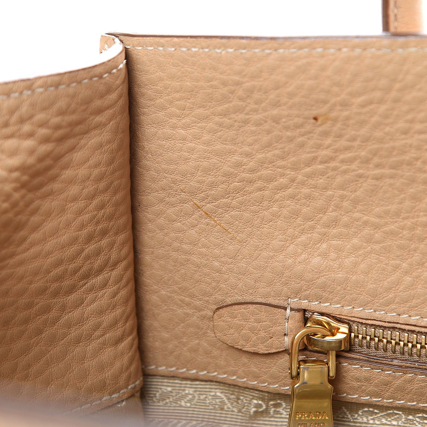 Vitello Phenix Shopping Tote Sabbia