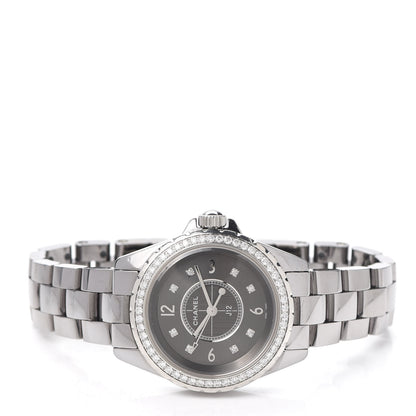 Chanel Titanium Ceramic Diamond Bezel 33mm J12 Quartz Watch 2 of 6
