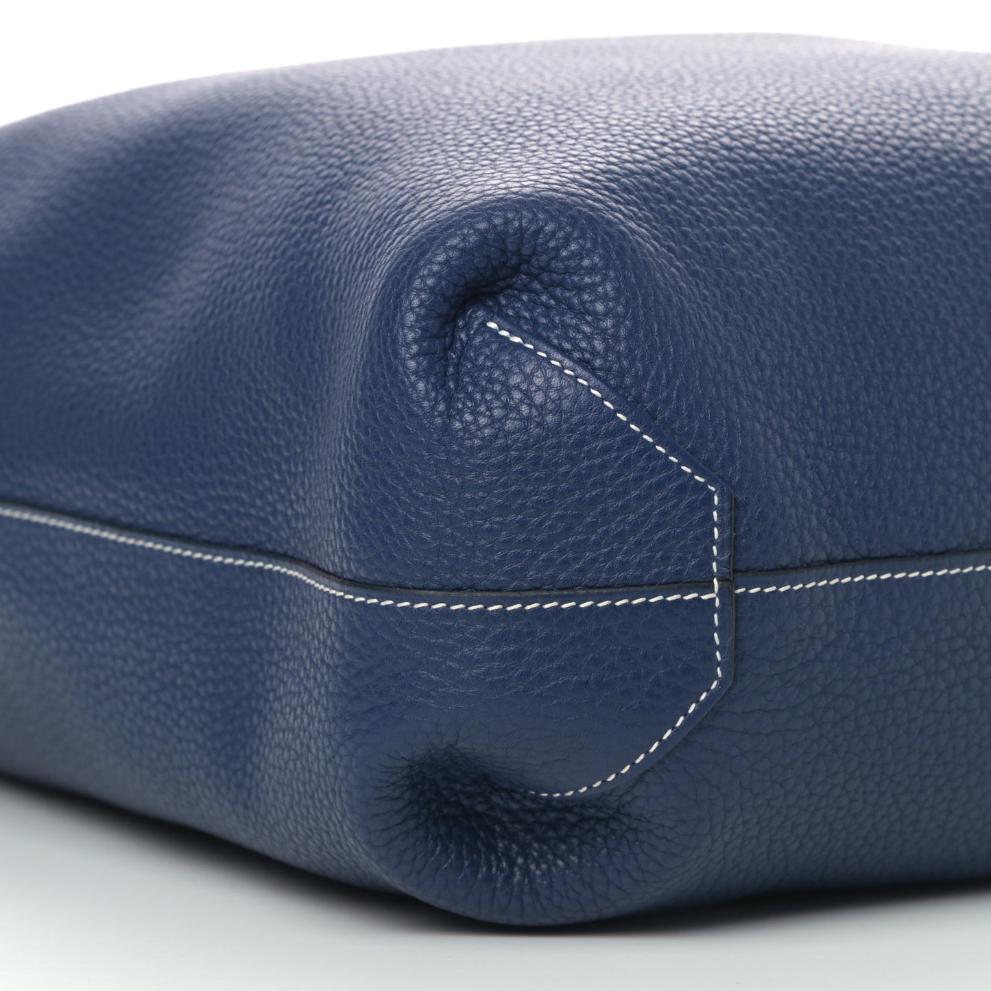 Taurillon Clemence Double Sens 45 Reversible Tote Bleu Izmir Bleu Saphir