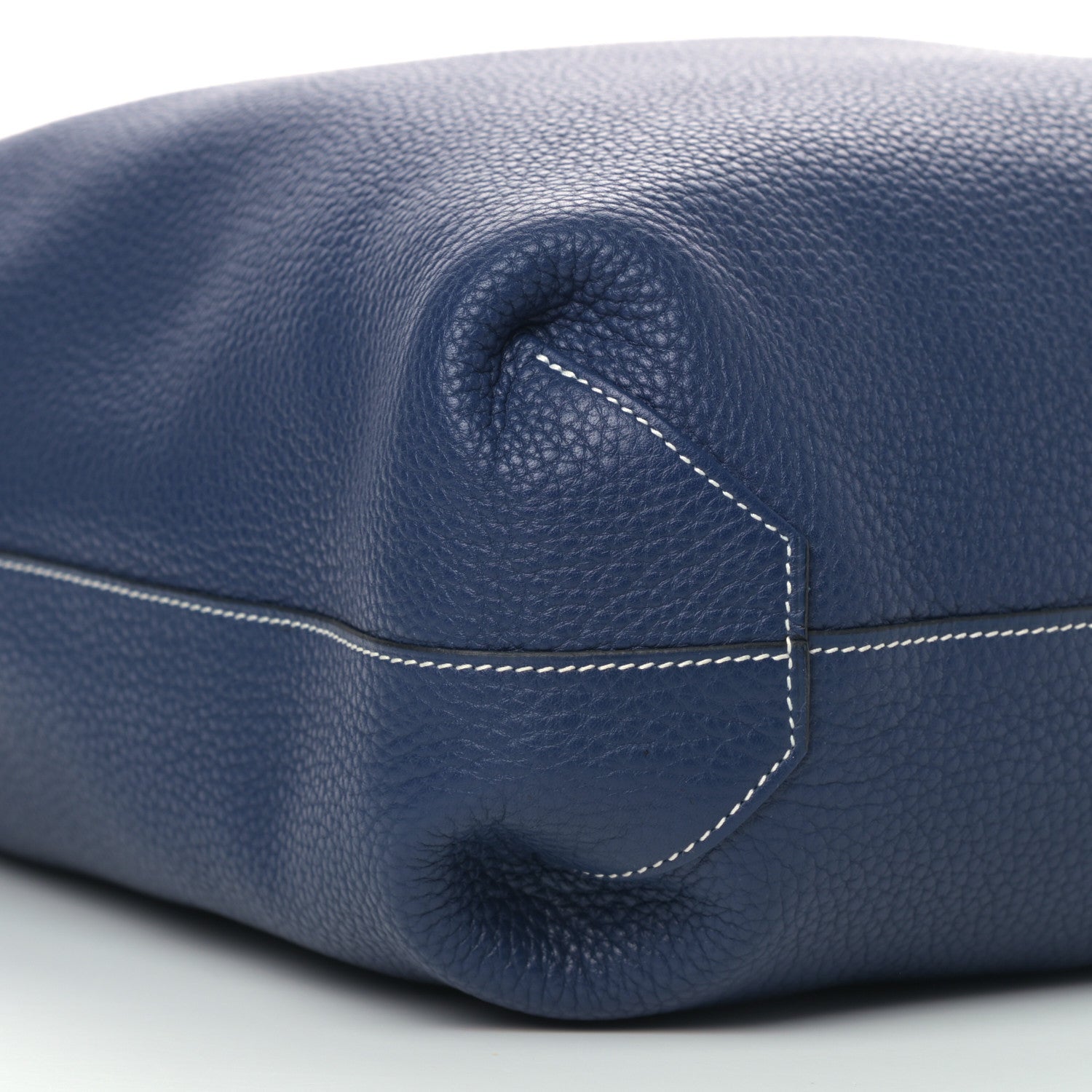 Hermes Taurillon Clemence Double Sens 45 Reversible Tote Bleu Izmir Bleu Saphir 8 of 9