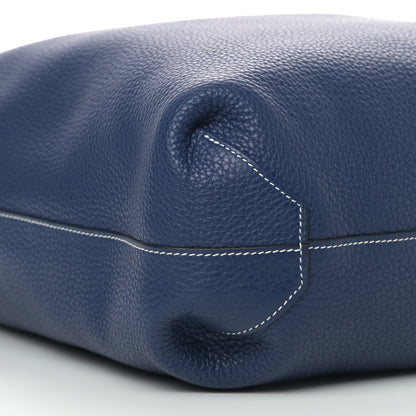 Hermes Taurillon Clemence Double Sens 45 Reversible Tote Bleu Izmir Bleu Saphir 8 of 9