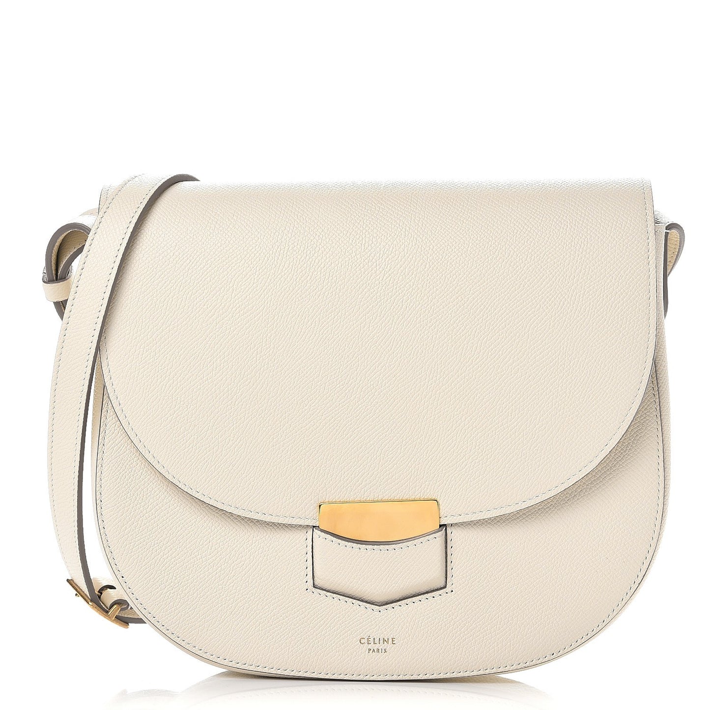 Grained Calfskin Compact Trotteur White