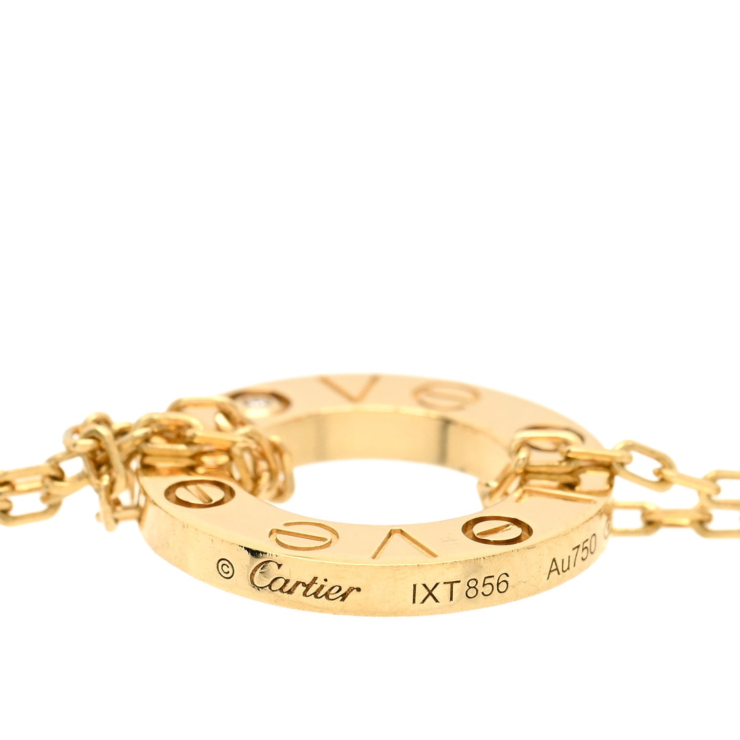 18K Yellow Gold Diamond LOVE Bracelet