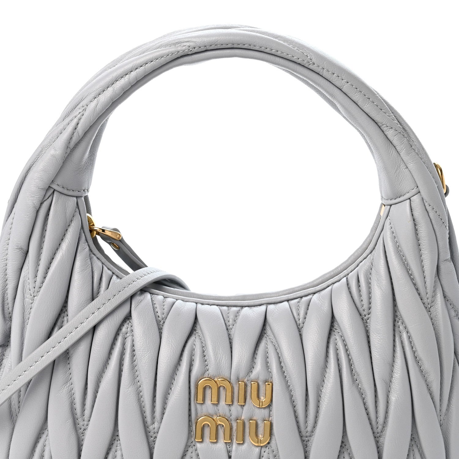 Miu Miu Nappa Matelasse Small Wander Hobo Fiordaliso 8 of 10