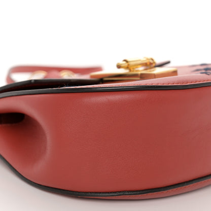 Chloe Calfskin Little Horses Embroidered Mini Drew Bijou Shoulder Bag Earthy Red 9 of 11