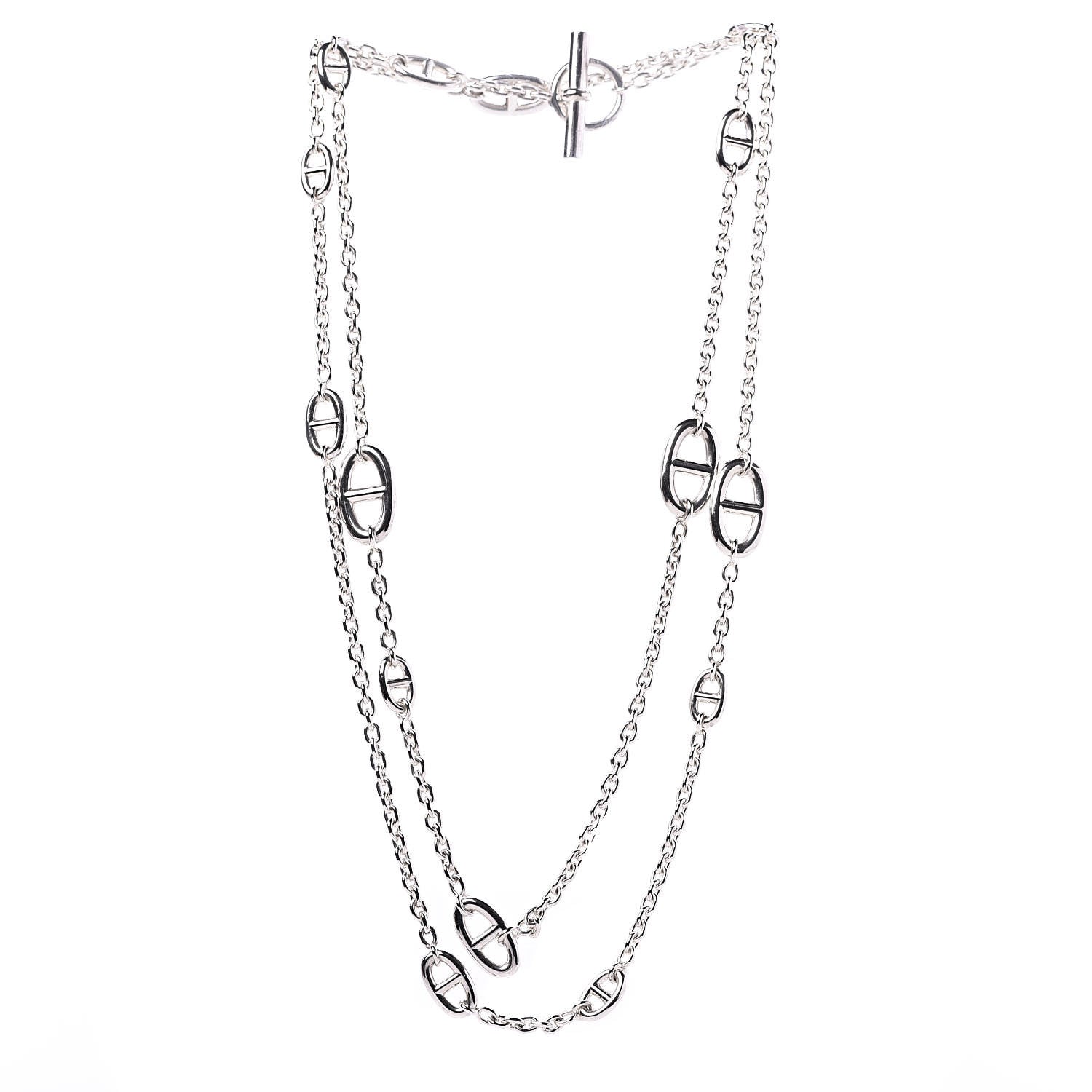 Hermes Sterling Silver Farandole Necklace 120 3 of 7