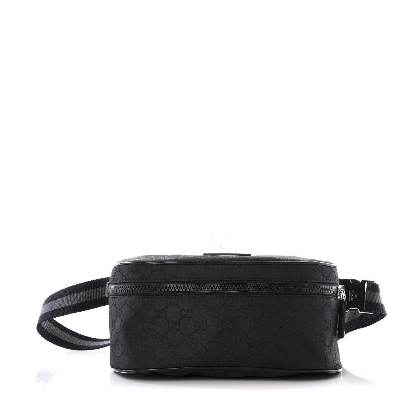 Nylon Monogram Fanny Pack Belt Bag Black