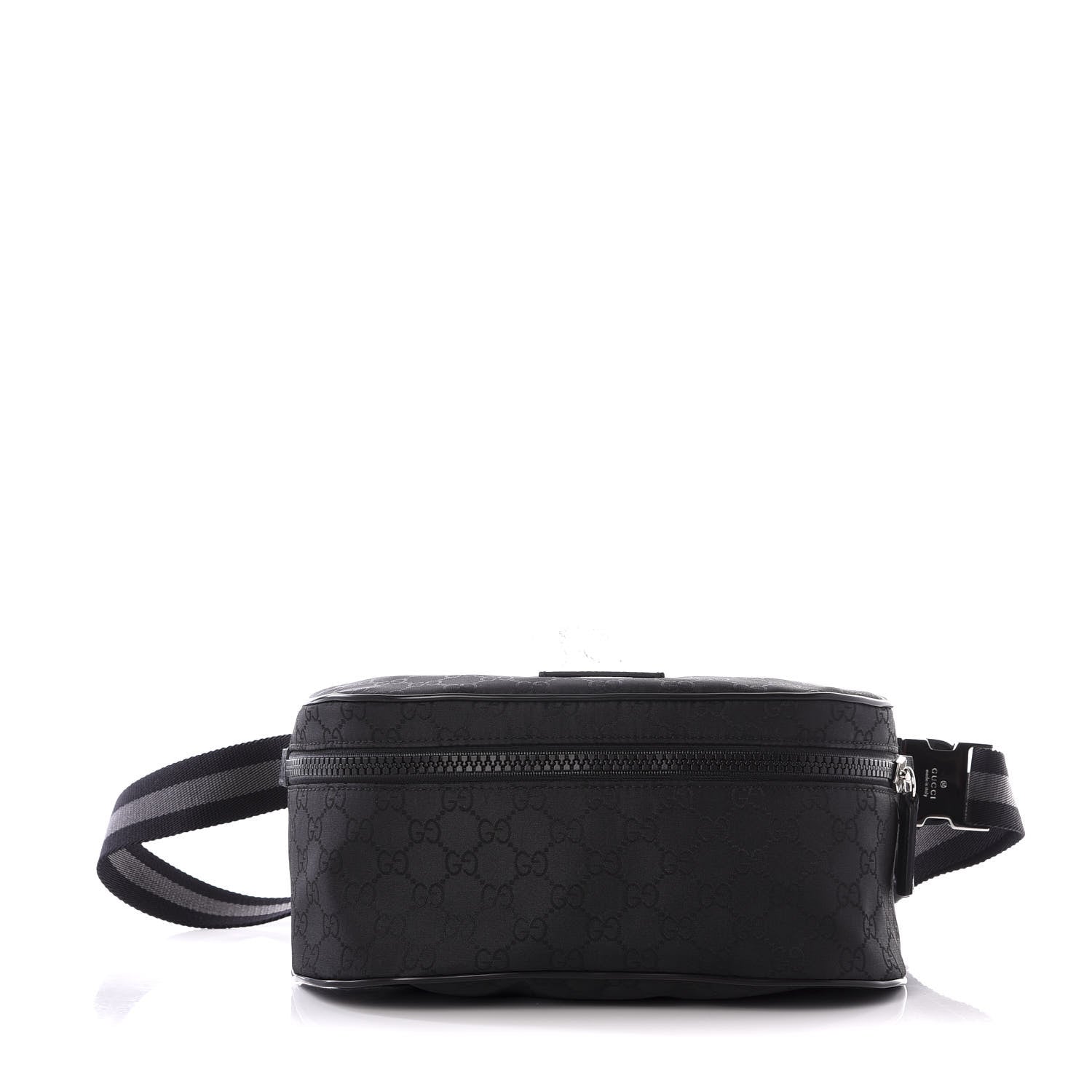 Gucci Nylon Monogram Fanny Pack Belt Bag Black 1 of 9