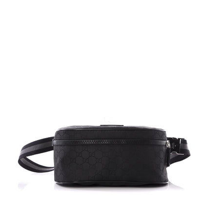 Gucci Nylon Monogram Fanny Pack Belt Bag Black 1 of 9