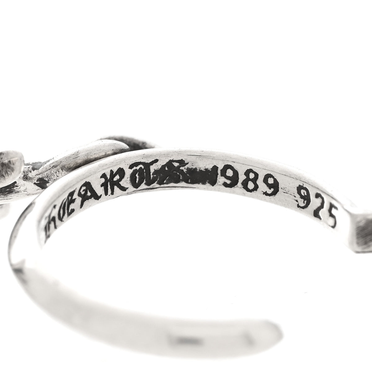 Chrome Hearts Sterling Silver Tiny CH Cross Hoop Drop Earrings 5 of 5