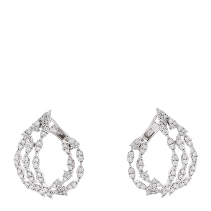 Parker & West by FASHIONPHILE 18K White Gold Diamond 1.91ctw Spiral Earrings 1 of 5