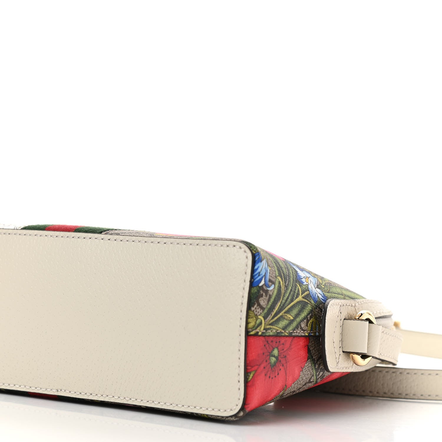 Gucci GG Supreme Monogram Flora Web GG Small Ophidia Dome Shoulder Bag White 10 of 10