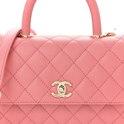 Chanel Caviar Quilted Mini Coco Handle Flap Pink 8 of 11