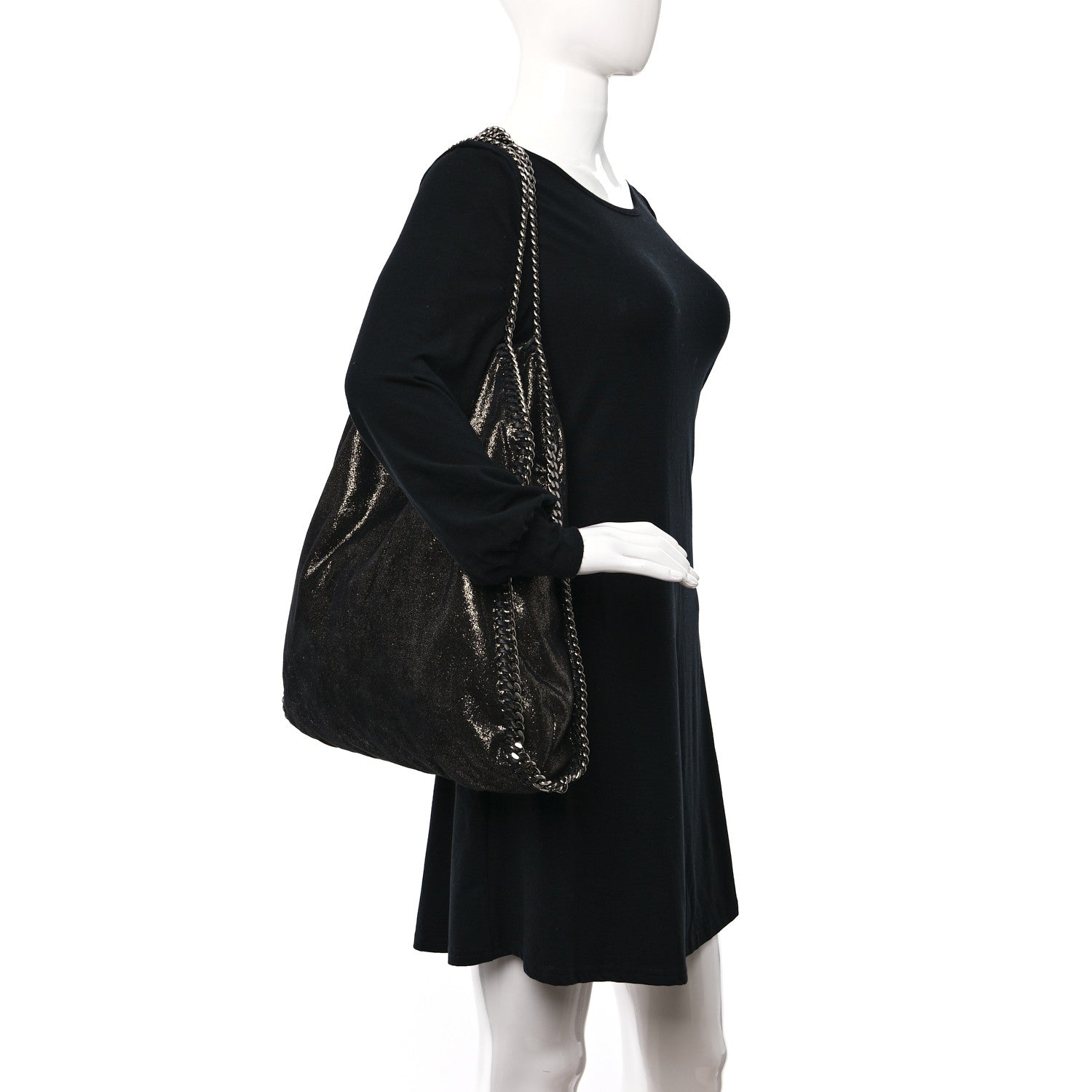 Stella McCartney Shaggy Deer Big Falabella Tote Ruthenium 2 of 10