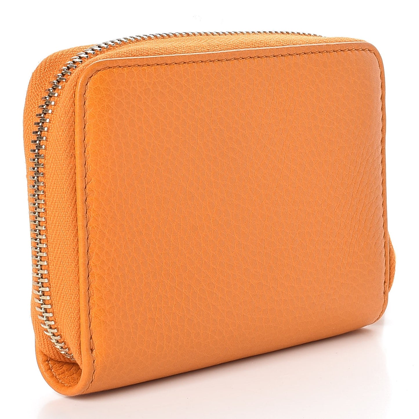 Pebbled Calfskin Soho Compact Disco Zip Around Wallet Curcuma