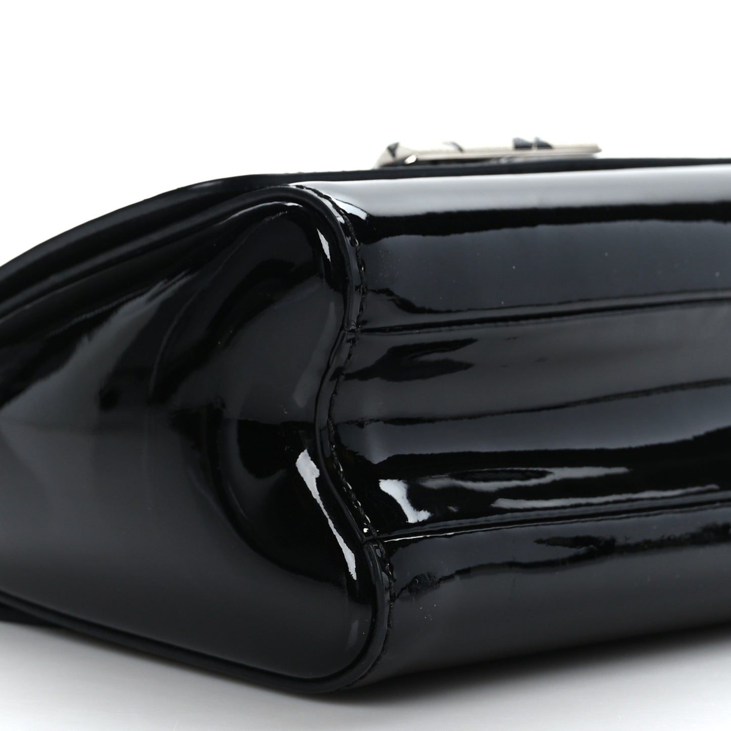 Patent Monogram Twist Shoulder Bag PM Black