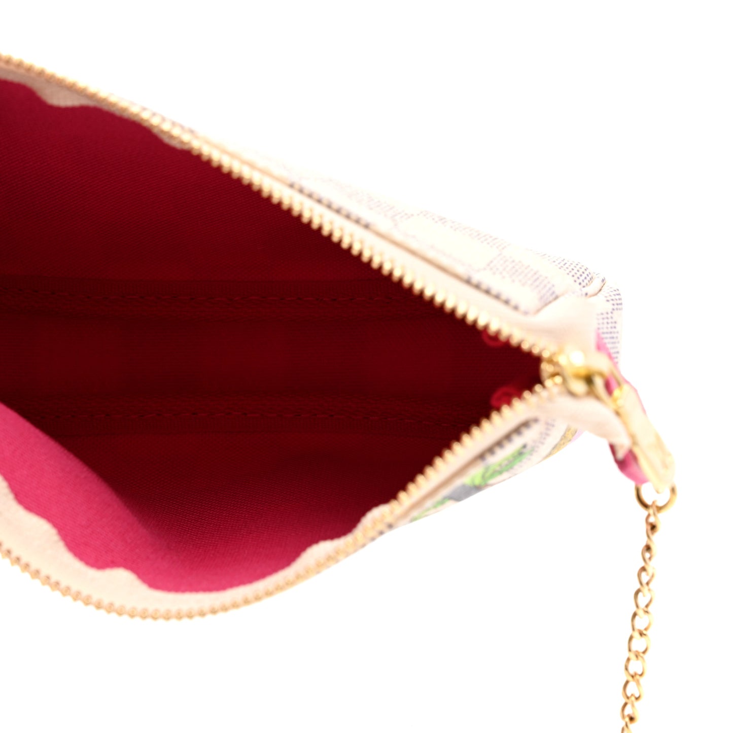 Damier Azur 2021 Christmas Animation Hollywood Mini Pochette Accessories Fuchsia