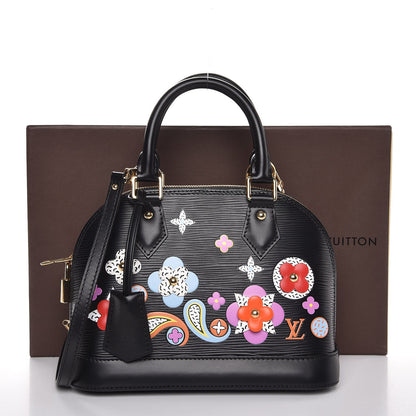 Louis Vuitton Epi Blooming Flowers Alma BB Black 10 of 10