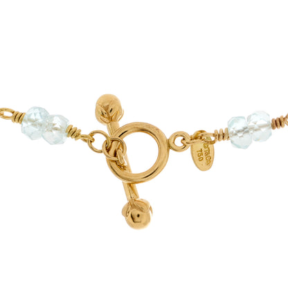 Tiffany 18K Yellow Gold Aquamarine Briolette Necklace 3 of 4