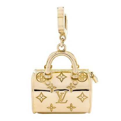 Louis Vuitton 18K Yellow Gold Monogram Speedy Pendant Charm 3 of 6