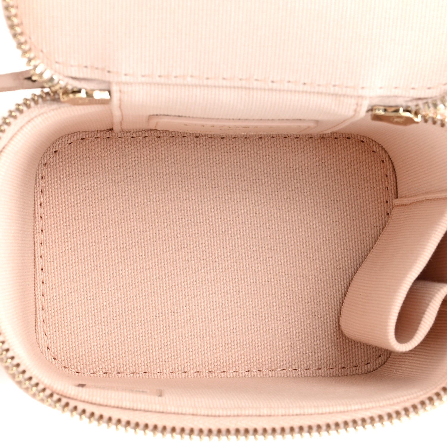 Chanel Caviar Quilted Mini Vanity Case With Chain Light Beige 5 of 9