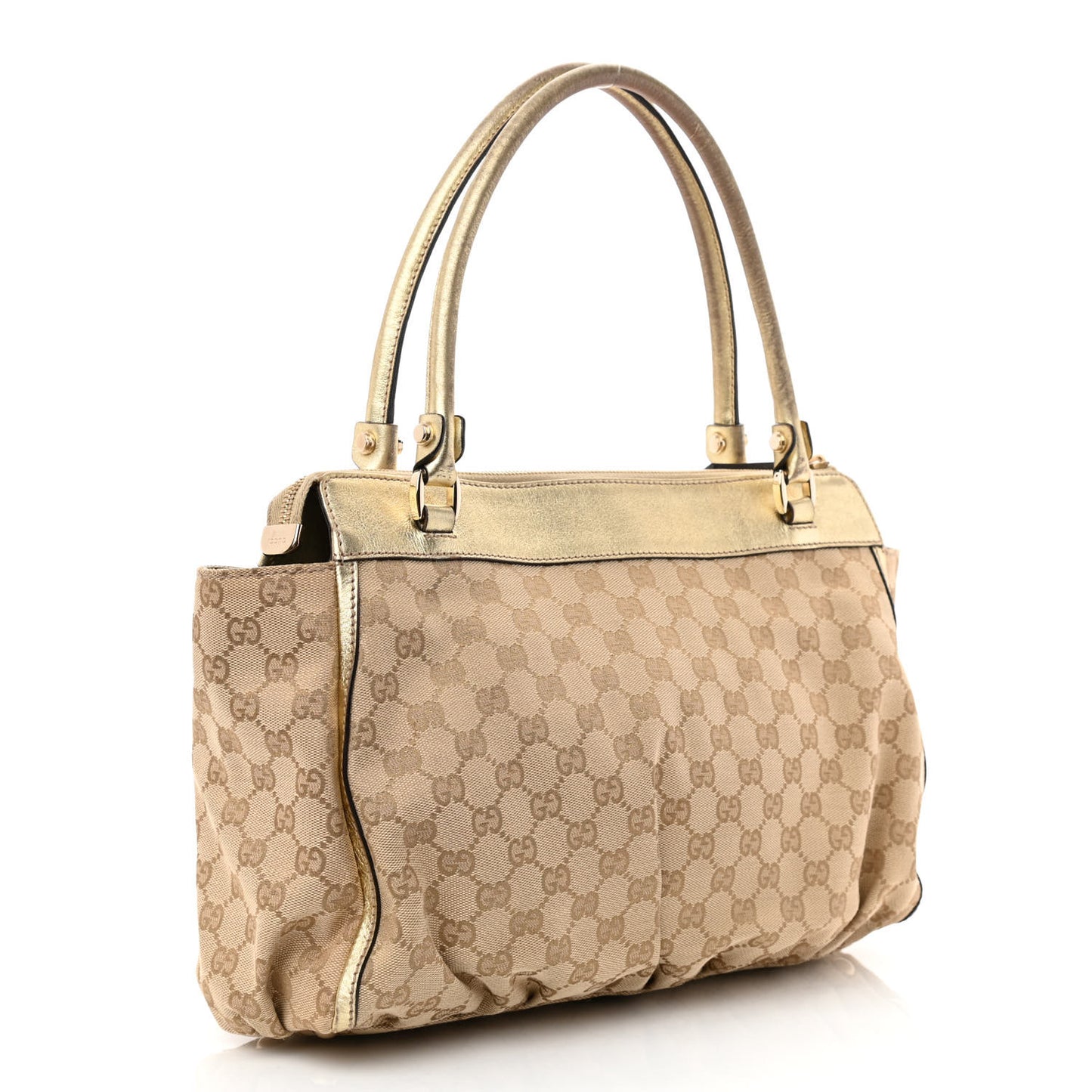 Metallic Monogram D Gold Tote Gold