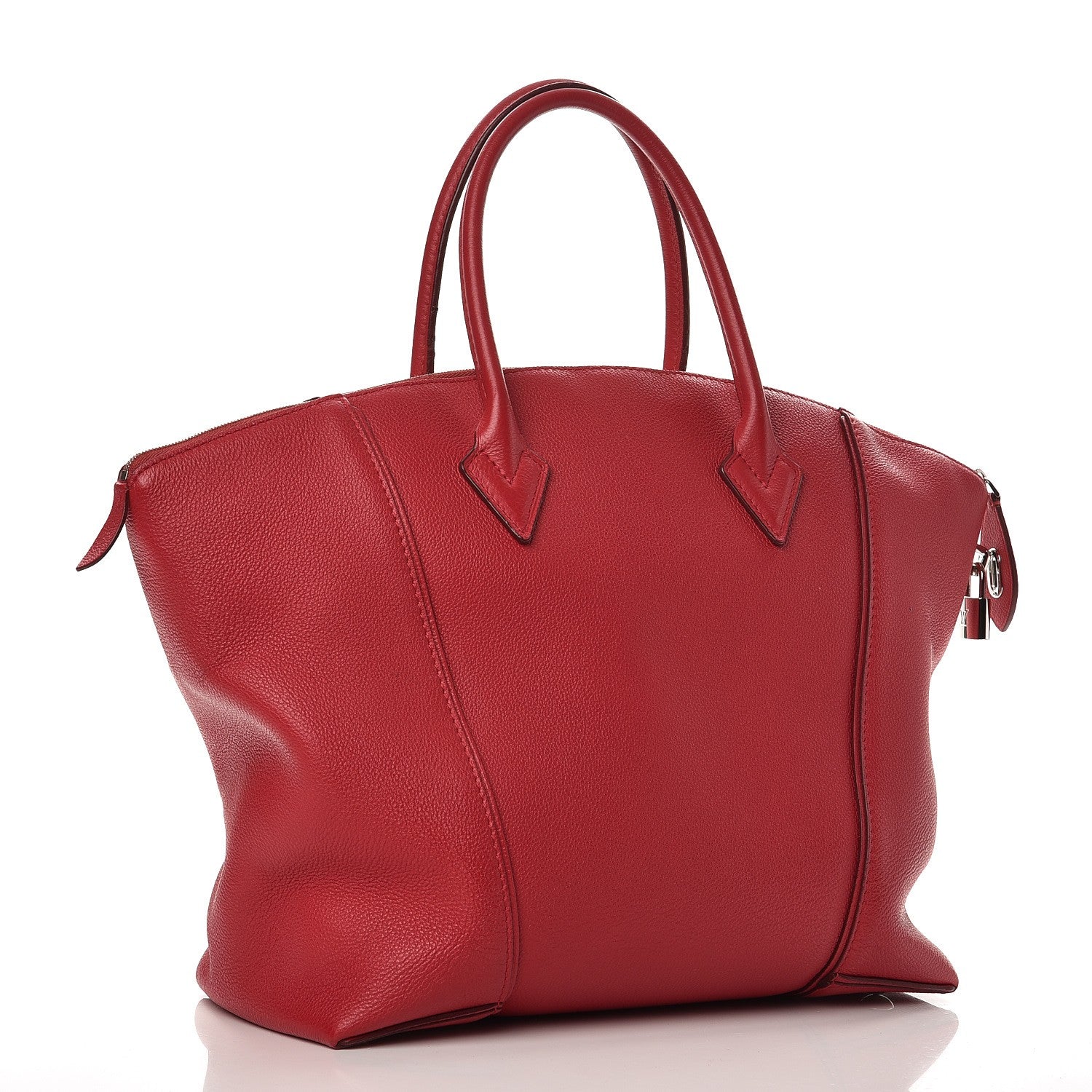 Louis Vuitton Veau Cachemire Soft Lockit MM Framboise 2 of 9