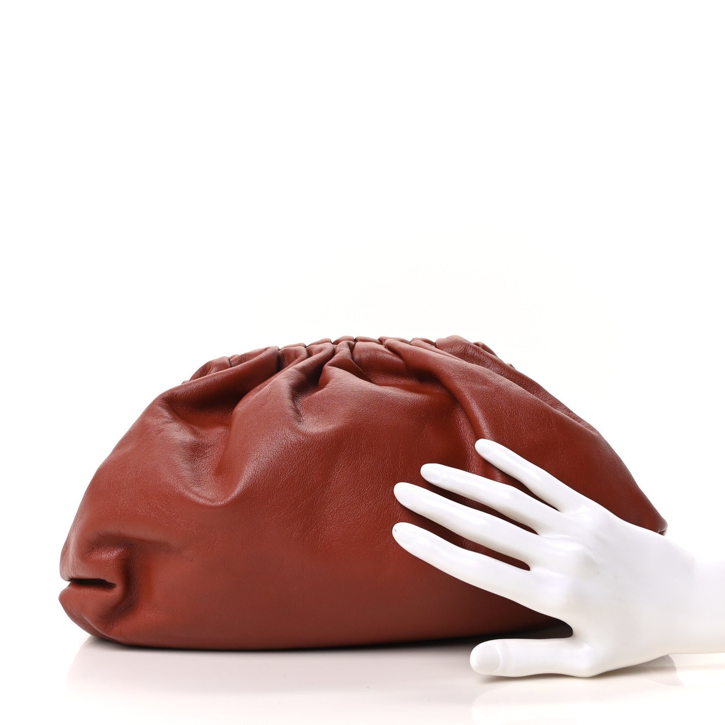 Smooth Butter Calf The Pouch Oversized Clutch Rust