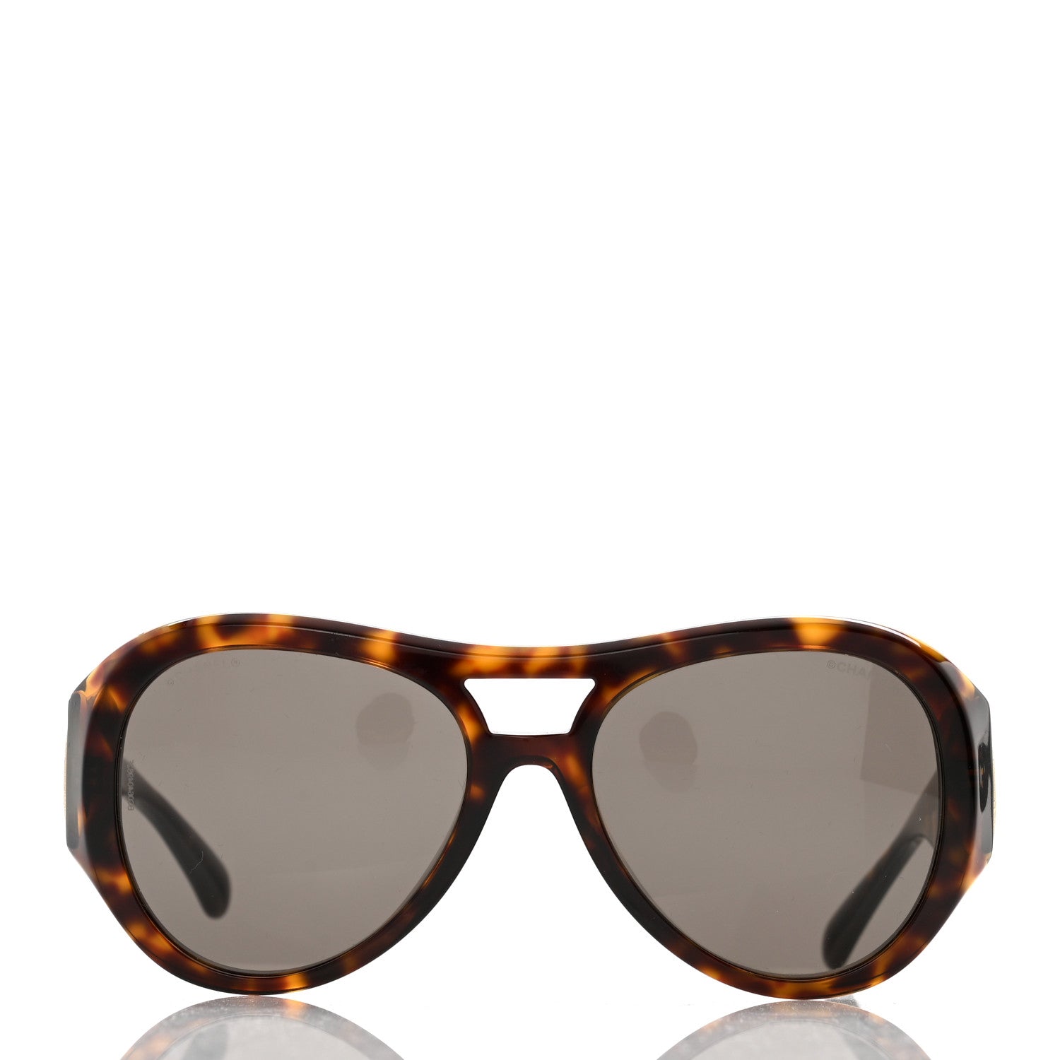 Chanel Acetate CC Pilot Sunglasses 5508 Dark Tortoise 2 of 8