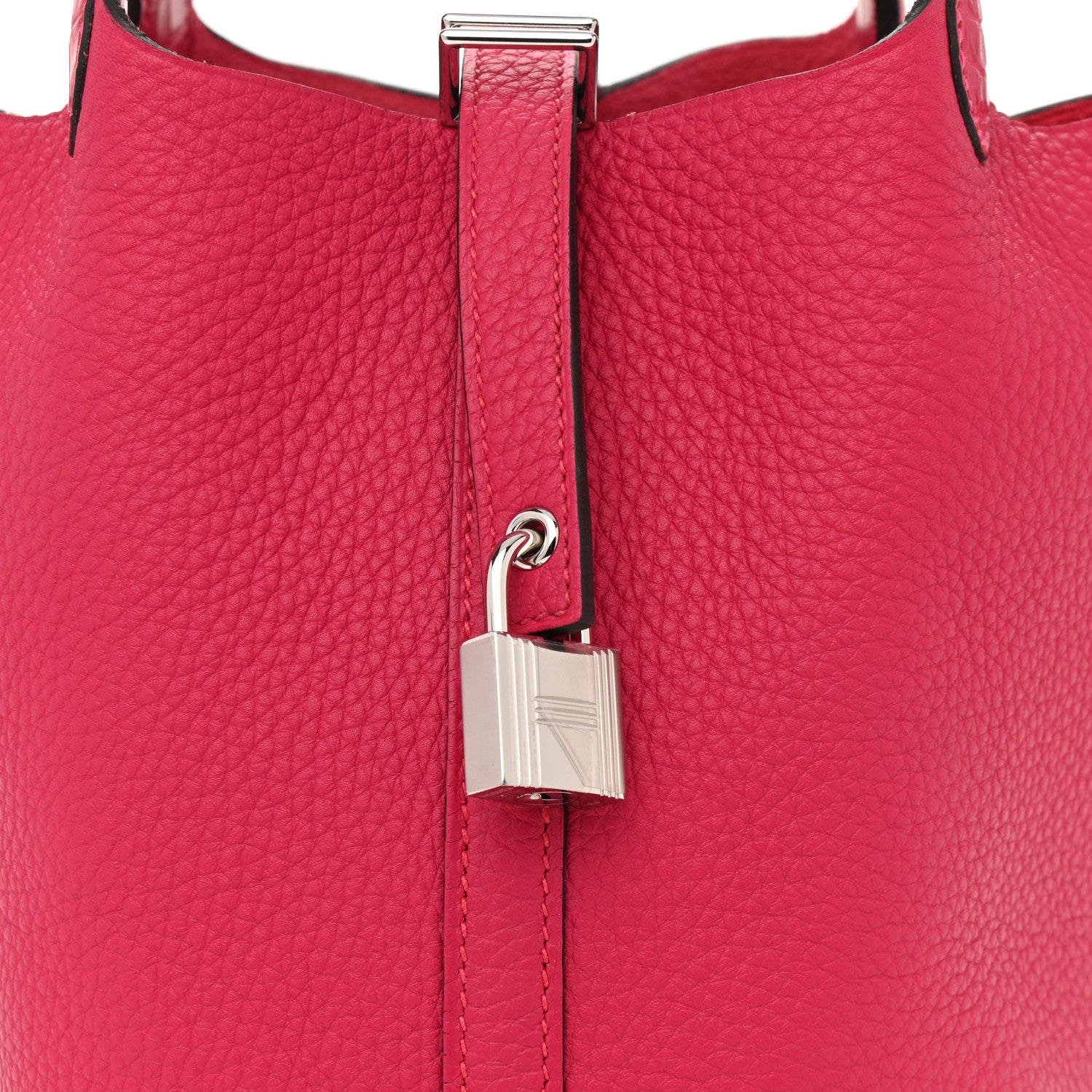 Hermes Taurillon Clemence Matte Alligator Picotin Lock Touch 18 PM Rose Mexico 8 of 11