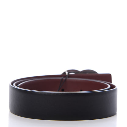 Chanel Calfskin CC Reversible Belt 75 Black Burgundy 2 of 4