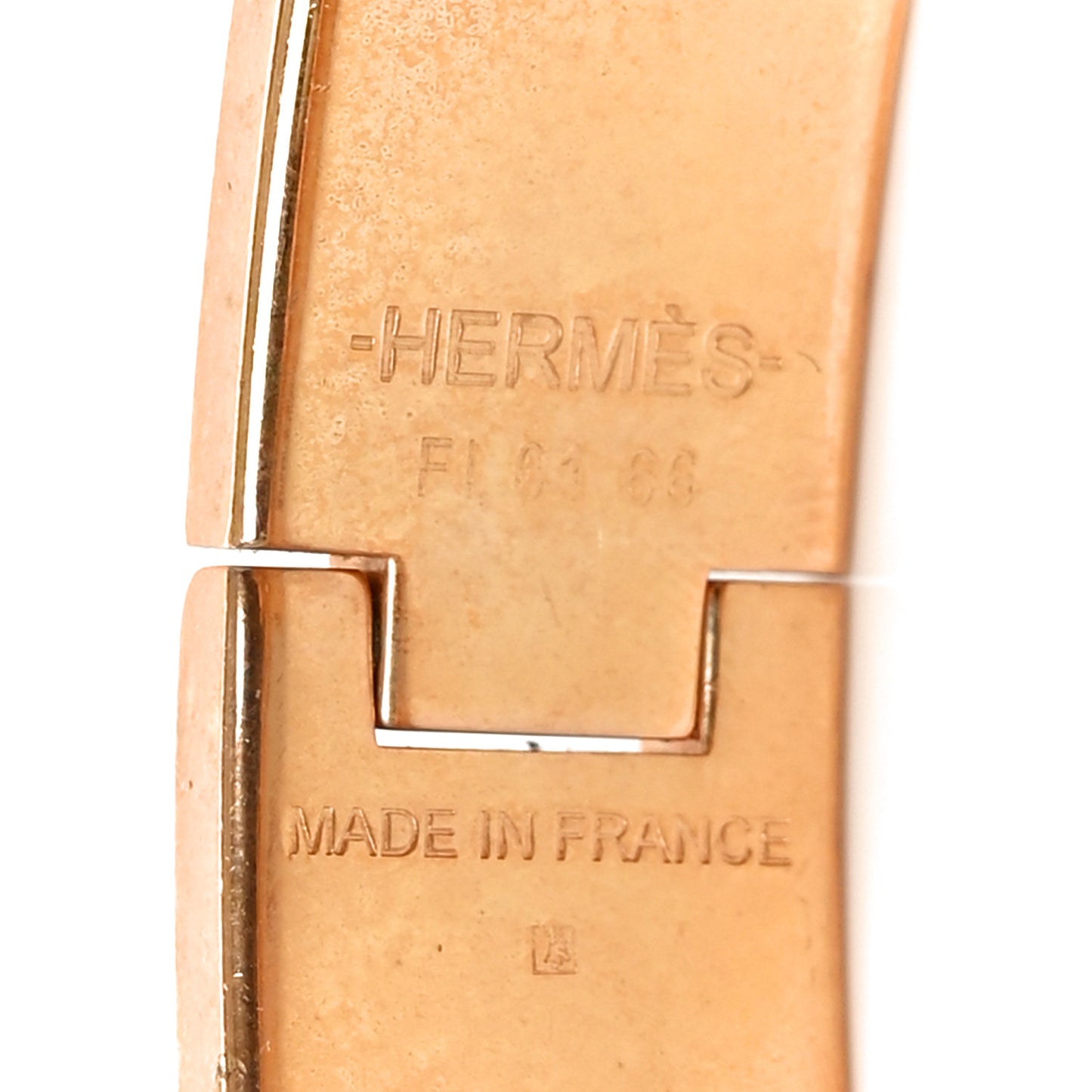 Enamel Narrow Clic Clac H Bracelet Marron Glace