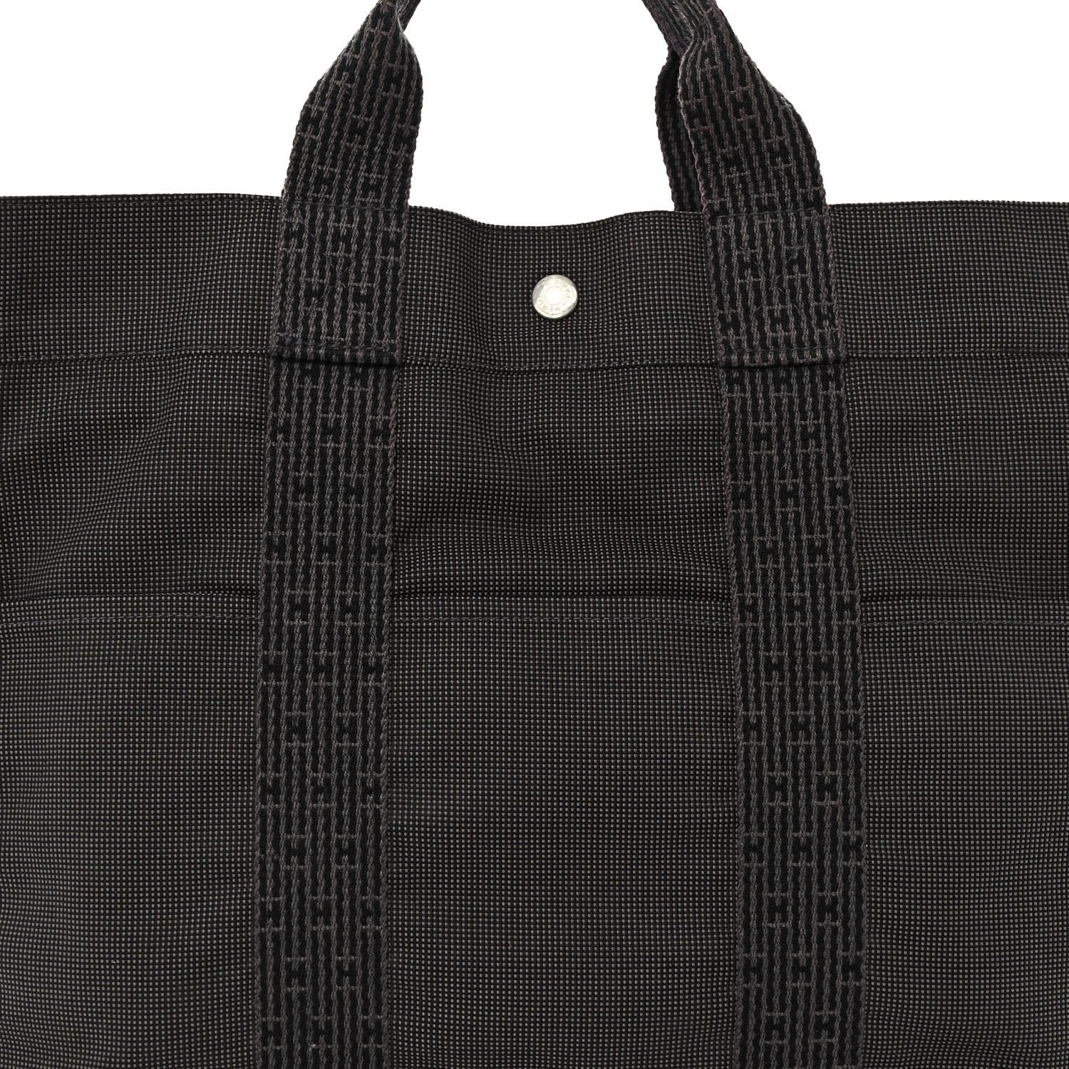 Hermes Toile Fourre Tout MM Grey Black 7 of 9