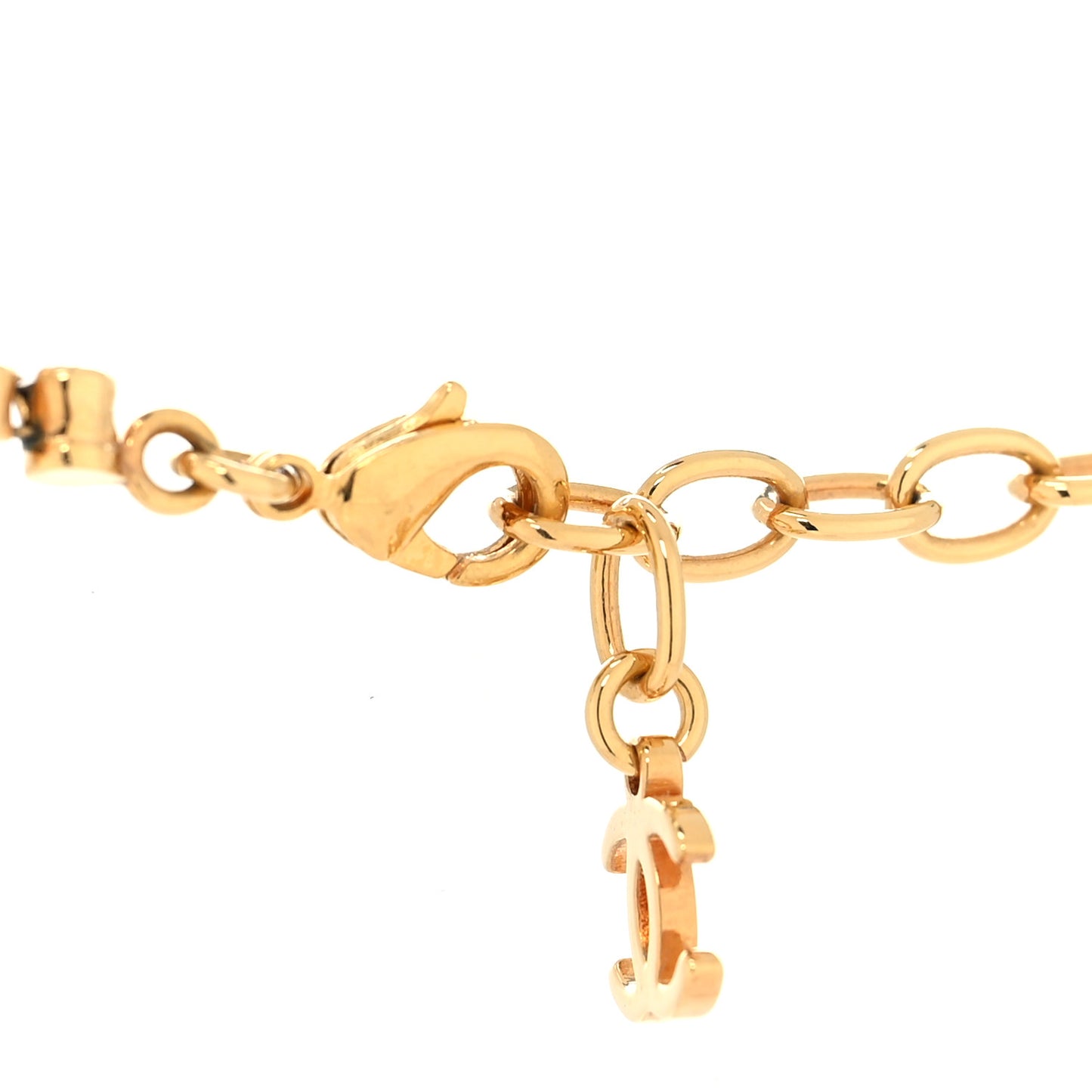 Metal Crystal CC Marquise Choker Gold