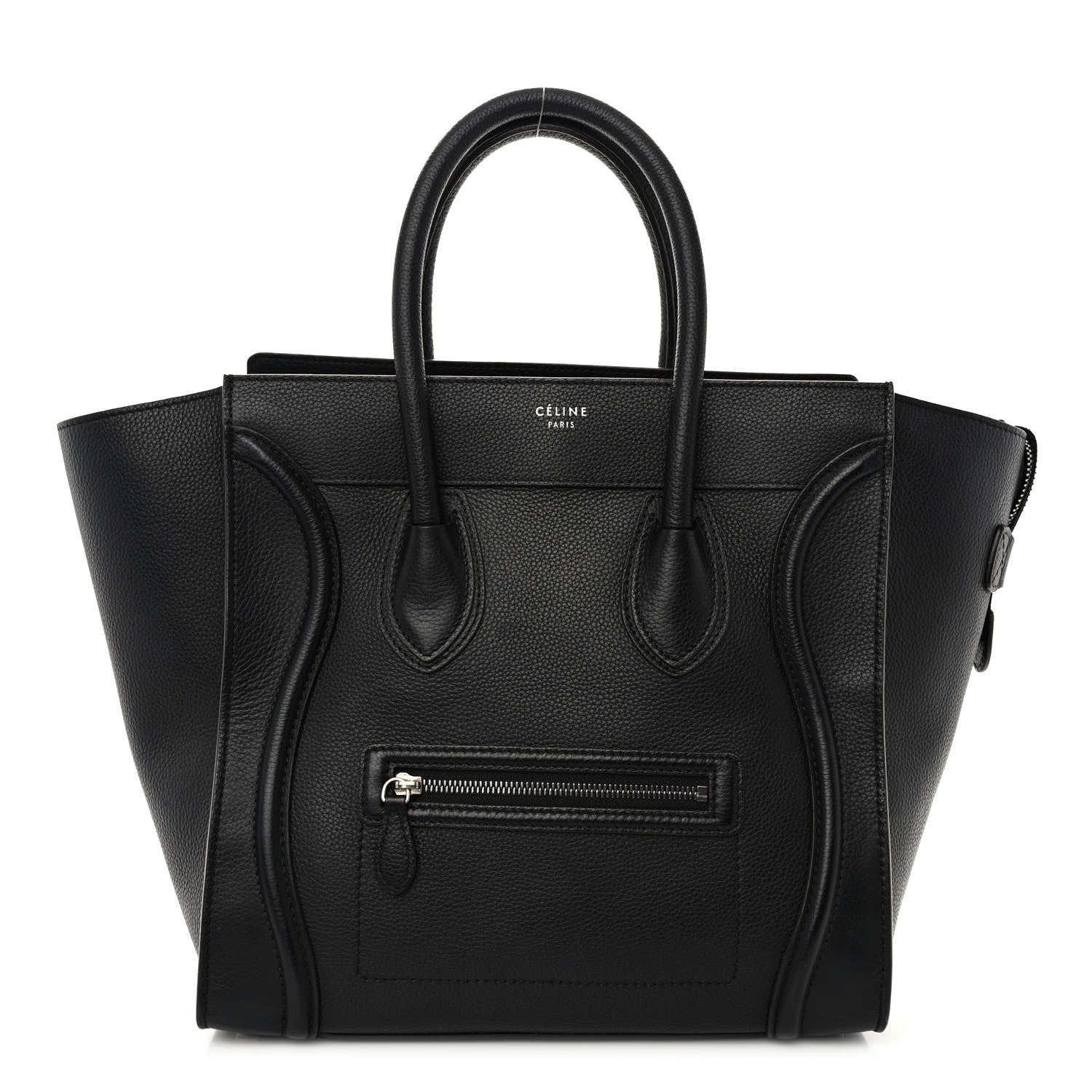 Celine Drummed Calfskin Mini Luggage Black 1 of 10