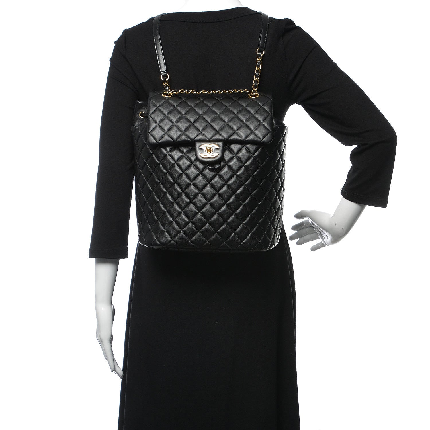 Chanel Lambskin Quilted Large Urban Spirit Backpack Black 2 of 10