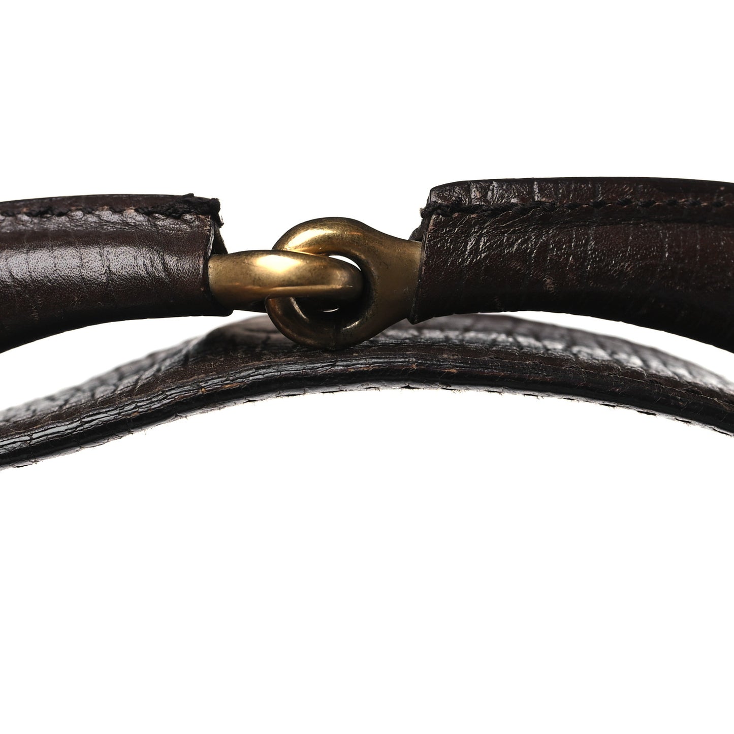 Monogram Medium Horsebit Chain Hobo Dark Brown