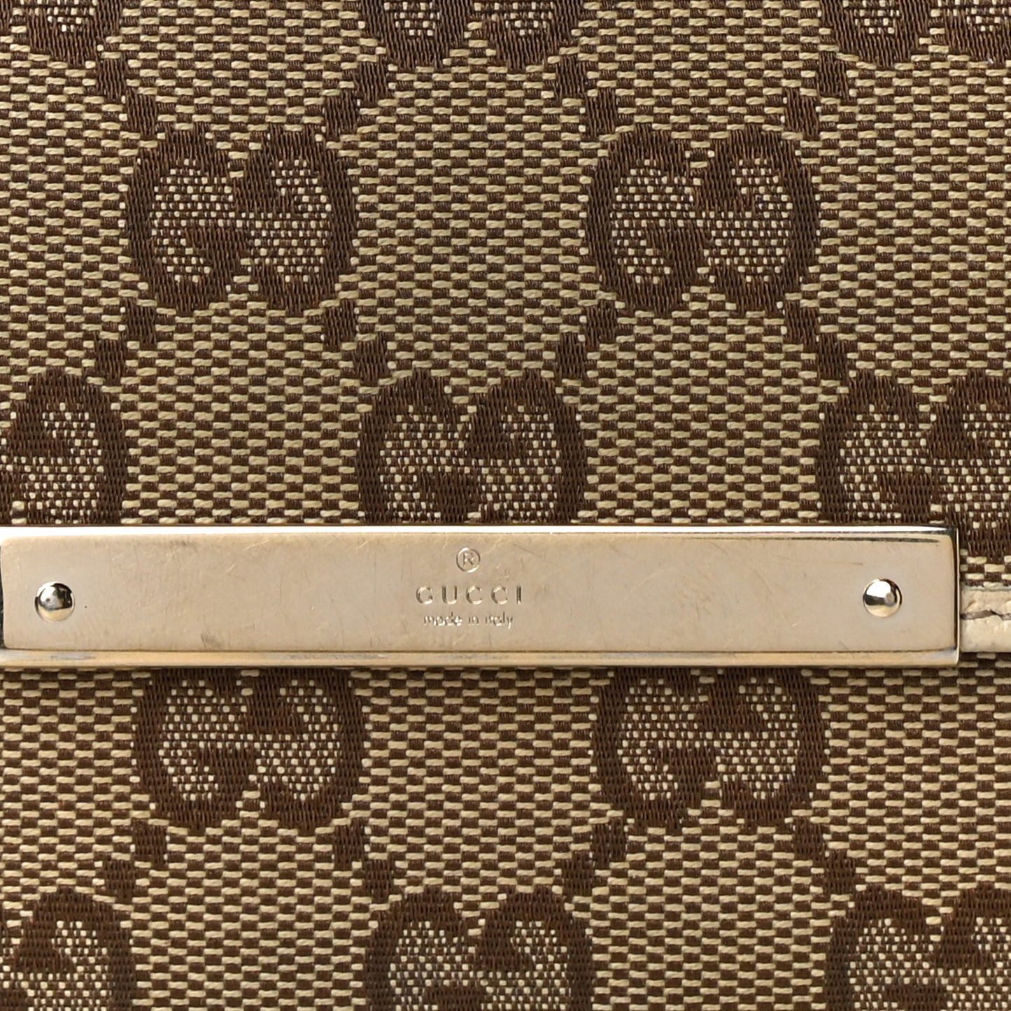 Monogram Metal Bar French Flap Wallet Off White