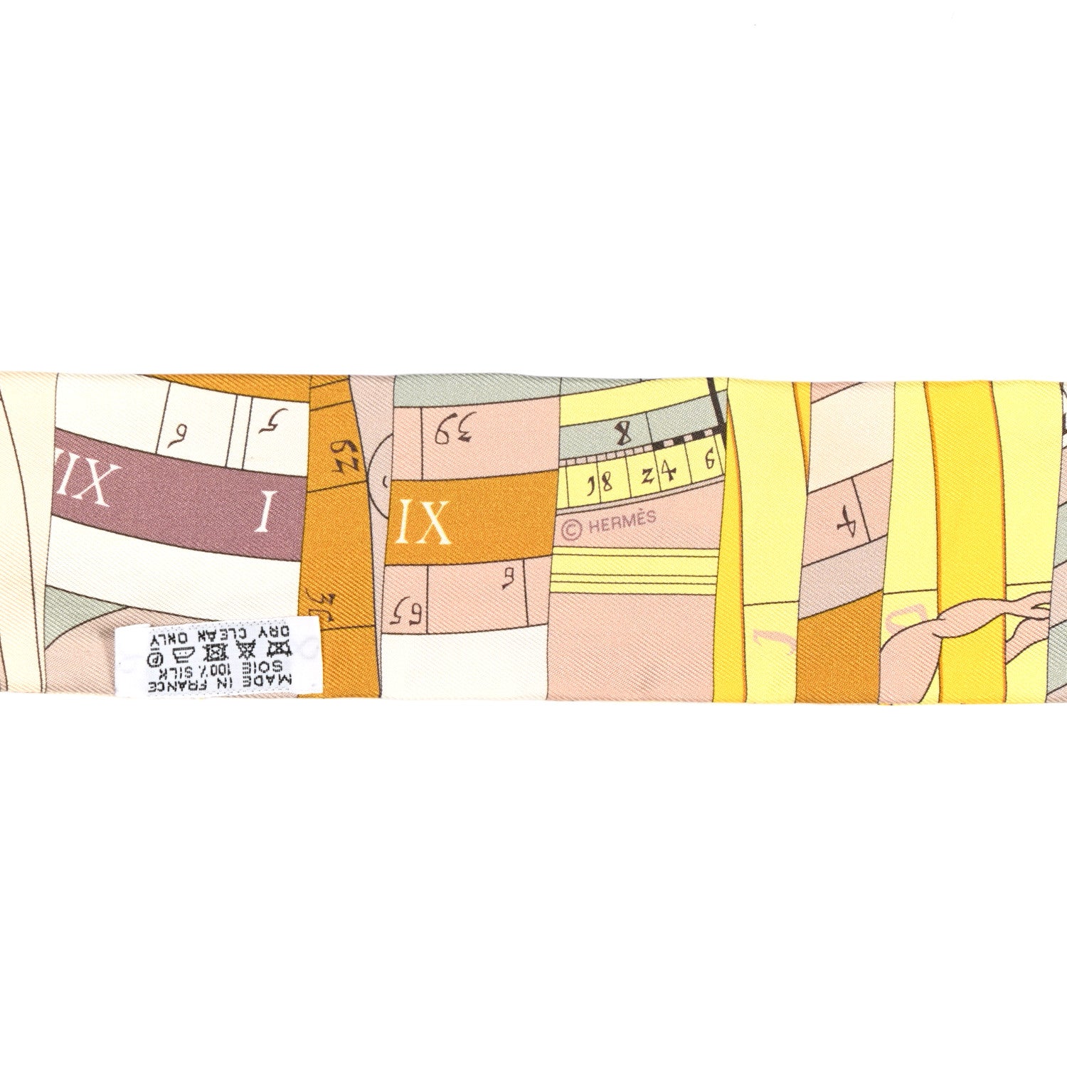 Hermes Silk Astrologie Nouvelle Twilly Jaune White Moutarde 3 of 4