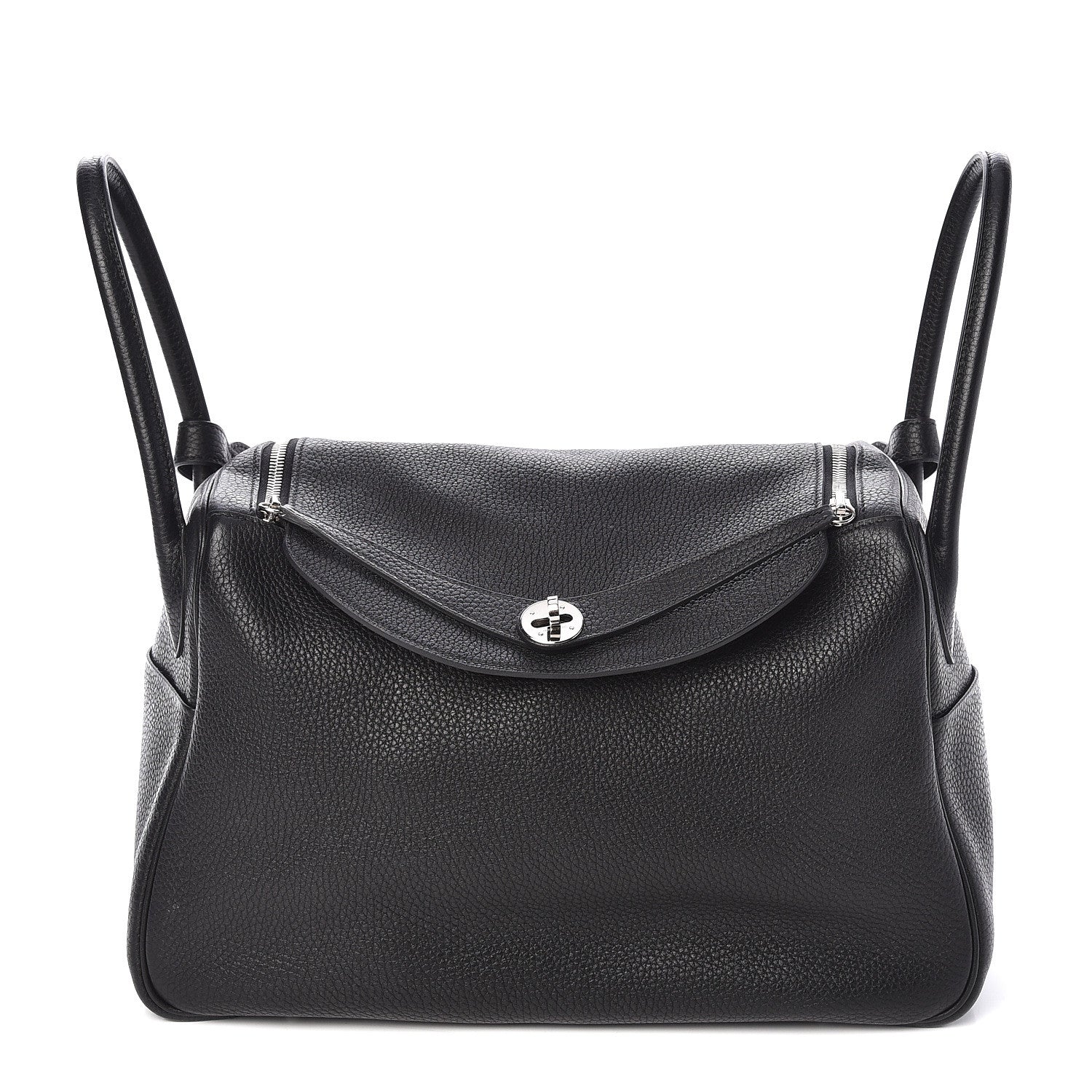 Hermes Taurillon Clemence Lindy 34 Black 1 of 13