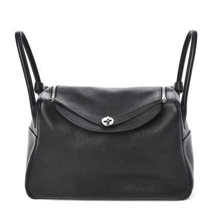 Hermes Taurillon Clemence Lindy 34 Black 1 of 13