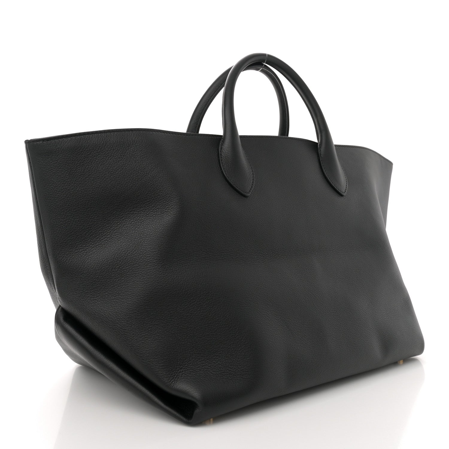 Khaite Smooth Calfskin Medium Amelia East West Tote Black 3 of 9