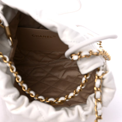Chanel Shiny Calfskin Quilted Mini Chanel 22 White 5 of 10